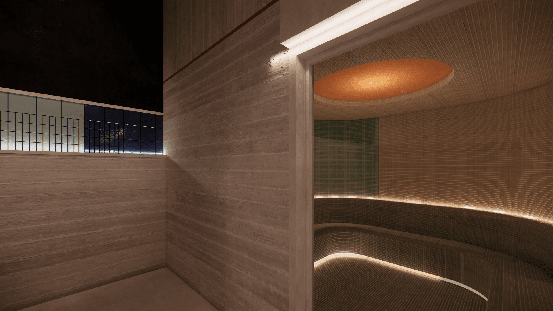 Steam room at Grotto